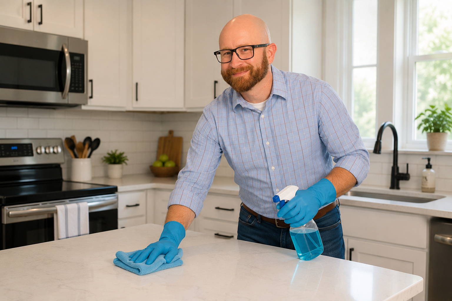 Aunt Candy's Cleaning Service owner cleaning a home in Mobile Alabama